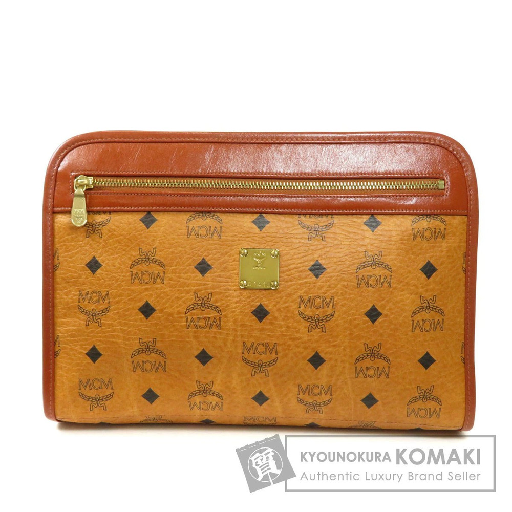 MCM Monogram Clutch Bag Leather